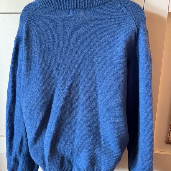 Lambswool Robe Di Kappa cornflower Blue Sweater stunning m quarter zip knit - Picture 4 of 5